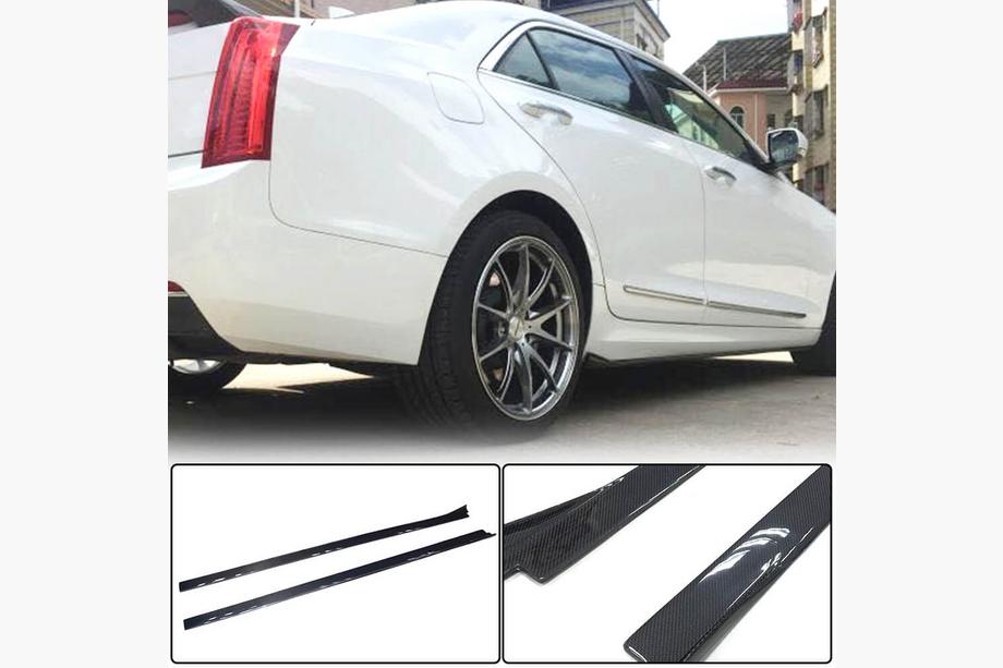 Cadillac ATS 2012–2019 Sideskørter (Carbon) Foto 1