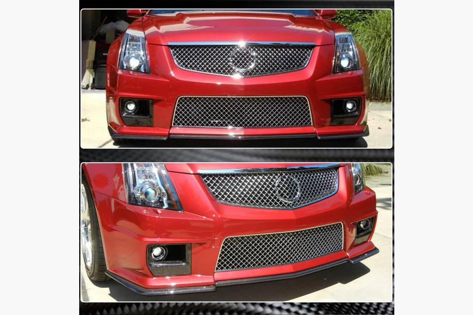 Cadillac CTS 2007–2014 Frontspoilerlæbe Lip V2 til forreste kofanger (til CTS V Coupe, kulfiber) Foto 4