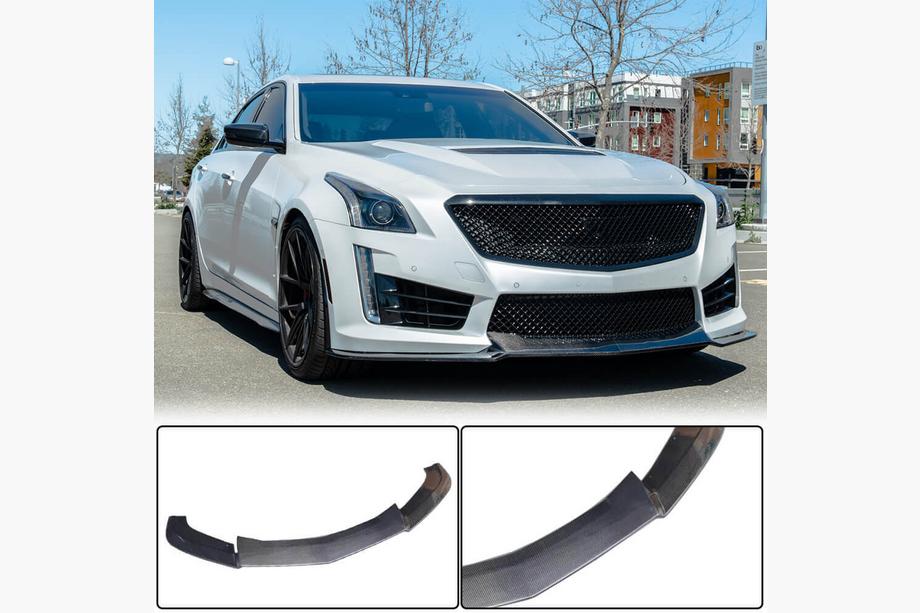 Cadillac CTS 2013–2019 Frontlæbe til forkofanger Lip V2 (til CTS V Sedan 2016-2019, kulfiber) Foto 1