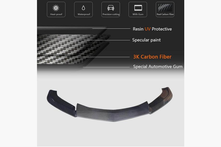 Cadillac CTS 2013–2019 Frontlæbe til forkofanger Lip V2 (til CTS V Sedan 2016-2019, kulfiber) Foto 5
