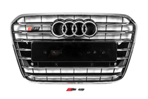 Audi A6 C7 2011–2017 Frontgrill i sort med kromramme S-style (2011-2014) foto 1