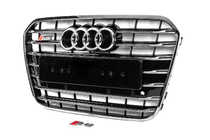 Audi A6 C7 2011–2017 Frontgrill i sort med kromramme S-style (2011-2014) foto 2