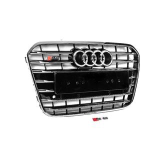 Frontgrill i sort med kromramme S-style (2011-2014) foto 3