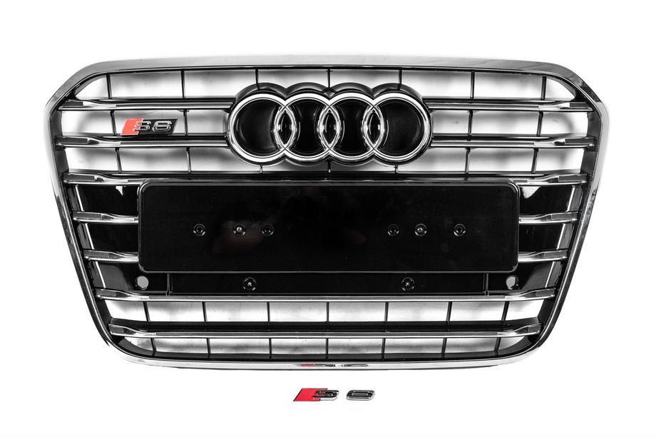Audi A6 C7 2011–2017 Frontgrill i sort med kromramme S-style (2011-2014) Image