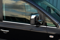 Volkswagen Caddy 2004–2010 Nedre vindueslister (rustfrit stål) Forreste, OmsaLine - Italiensk rustfrit stål foto 1