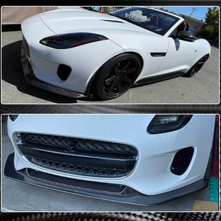 Front bumper læbe-tilsats (til Base 2017-2019, Carbon) Jaguar F-Type 2013–2024 foto 4