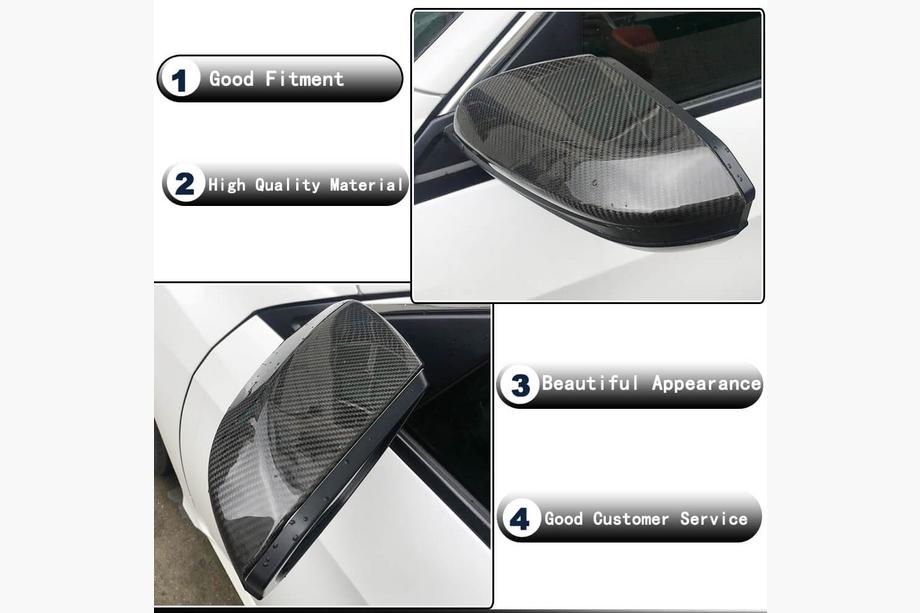 Honda Civic Sedan X 2016–2021 Spejlkåber V1 (Carbon) Foto 3