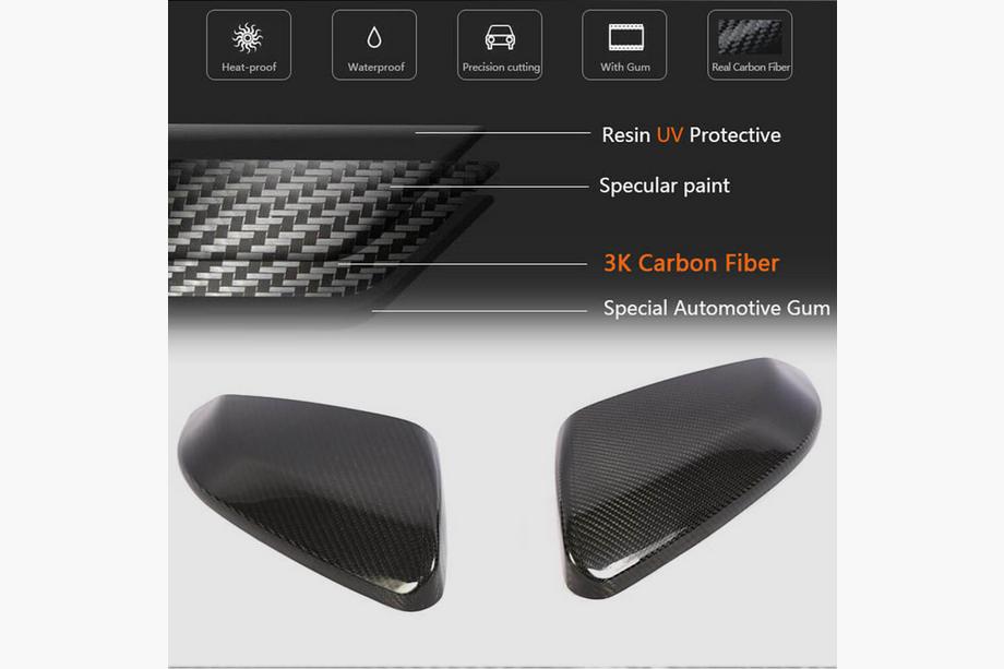 Honda Civic Sedan X 2016–2021 Spejlkåber V1 (Carbon) Foto 4