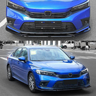 Honda Civic Sedan 2021– Front kofangerlæbe Lip V1 (plast) foto 3
