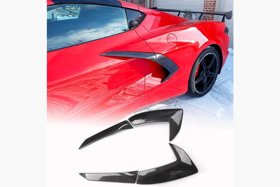 Chevrolet Corvette C8 2019– Bageste skærmkapper (2019-2022, Carbon) Image