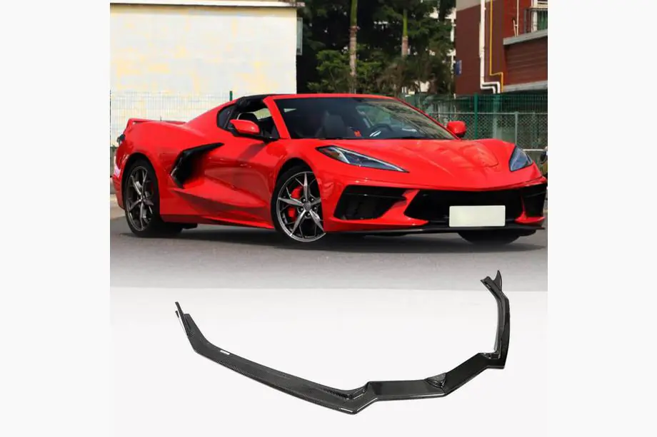 Chevrolet Corvette C8 2019– Frontlæbe til forreste kofanger Lip (2019-2022, carbon) Image
