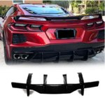Chevrolet Corvette C8 2019– Bagkofanger-diffuser V2 (2019-2022, Carbon) foto 7