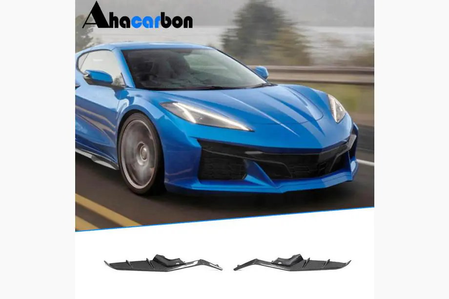 Chevrolet Corvette C8 2019– Kulfiber indsatser til frontkofanger (til Z06, 2020-2024) Image
