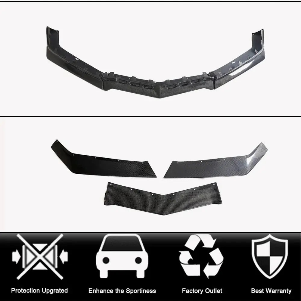 Chevrolet Corvette C8 2019– Frontsplitter til forreste kofanger Lip (til Z06, 2020-2024, carbon) foto 5