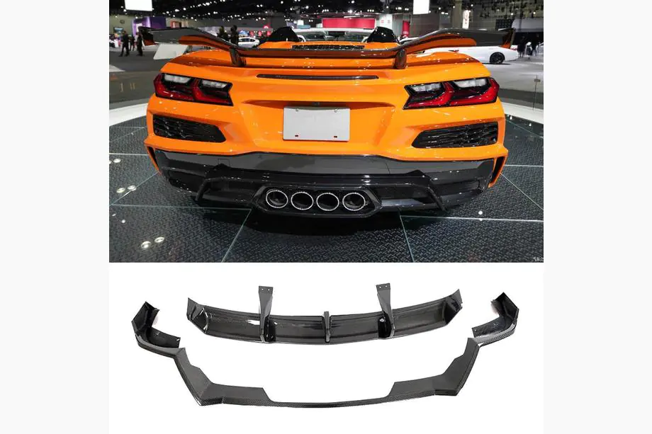 Chevrolet Corvette C8 2019– Bagkofanger-diffuser (til Z06, 2022-2024, carbon) Image