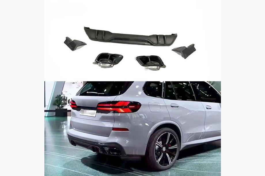 BMW X5 G05 2019–2026 Paradigma diffuser til bagkofanger (til M-Sport, 2023+, ægte kulfiber) Image