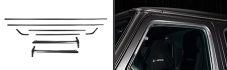 Mercedes G class W465 2025– Beklædning til A-stolper og tag (Carbon) foto 2