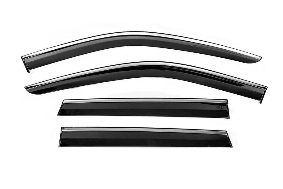 Jeep Grand Cherokee WK2 2010–2021 Vindafvisere med kromliste Niken Luxury (4 stk) Image