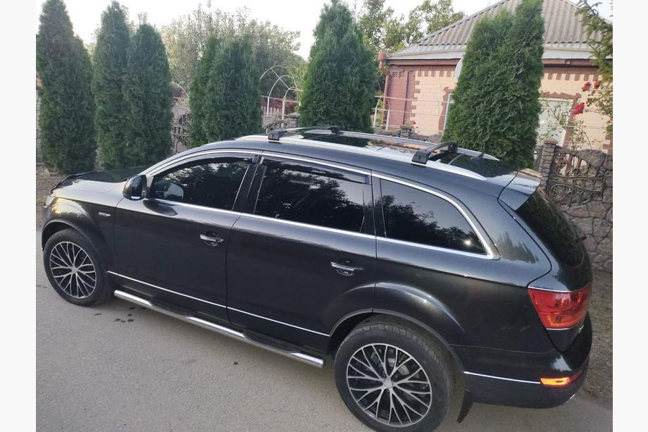 Audi Q7 2005–2015 Tagbøjler (tværstænger) til integrerede tagrælinger Skybar V2 120 cm (2 stk.) Grå Foto 5