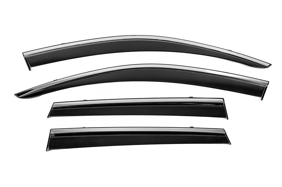 Volkswagen Touareg 2010–2018 Vindafvisere med kromliste Niken Luxury (4 stk) Image