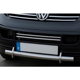 Kromlister til kofangergrill (2 stk., rustfrit stål) Volkswagen T5 Transporter 2003–2010 foto 1