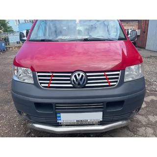 Kantliste til kølergrill (rustfrit stål) Volkswagen T5 Transporter 2003–2010 foto 3