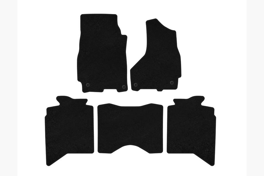 Dodge RAM (DS/DJ/D2) 2009–2024 Gulvmåtter i tekstil Deluxe (2013+, 5-sæders, sort) Image