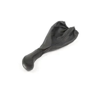 Gearknop med manchet i læder foto 4