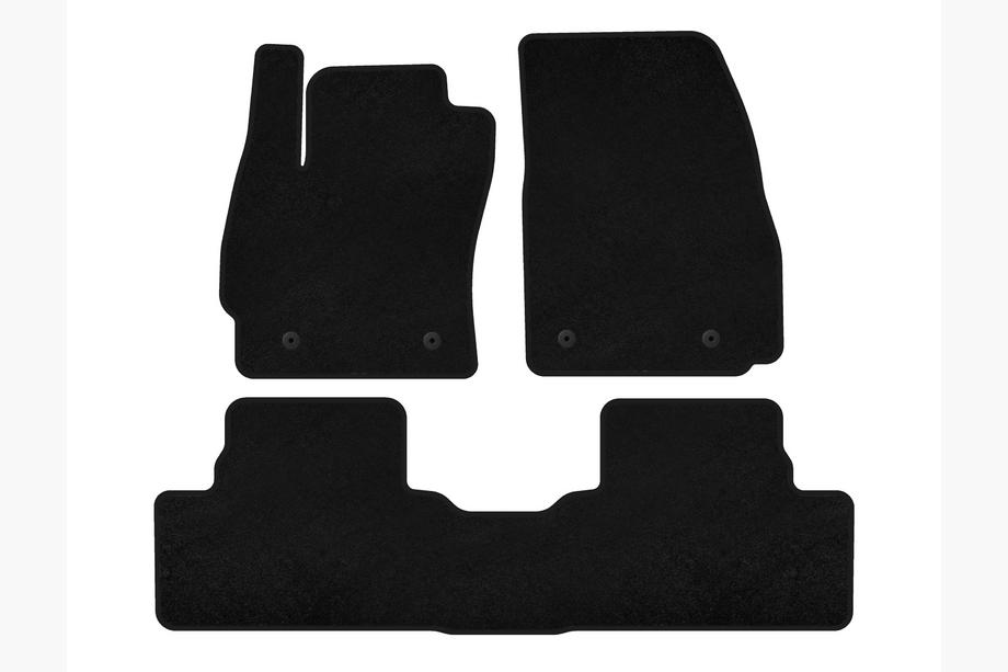 Mazda 5 2010–2018 Deluxe tekstilmåtter til kabine (2 rækker, sort) Image