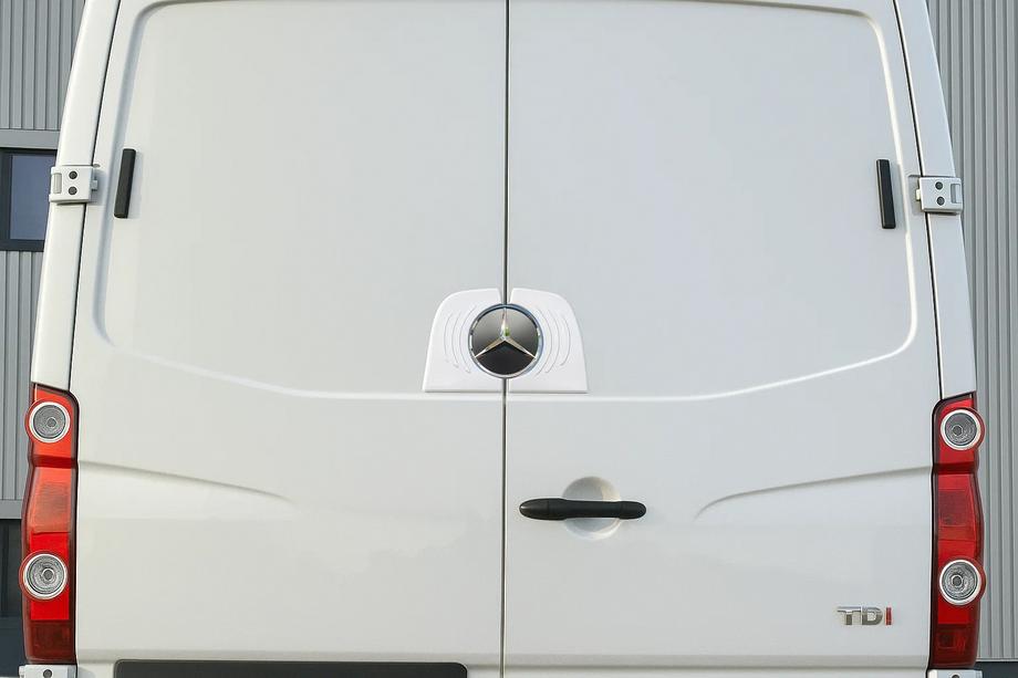 Mercedes Sprinter W906 2006–2018 Baglogo-ramme i rustfrit stål Image