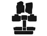 Cadillac Escalade 2007–2014 Deluxe stofmåtter (3 rækker, sort) foto 1