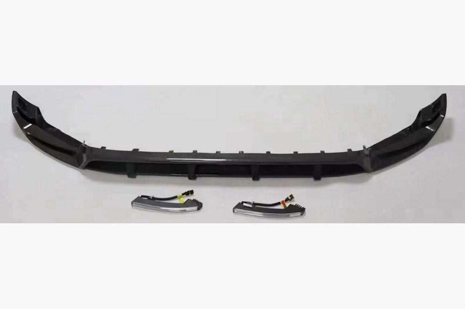 Mercedes G-Class W463 2018–2024 Frontlæbe til forreste kofanger Lip (til G63 AMG, dry carbon) Foto 1