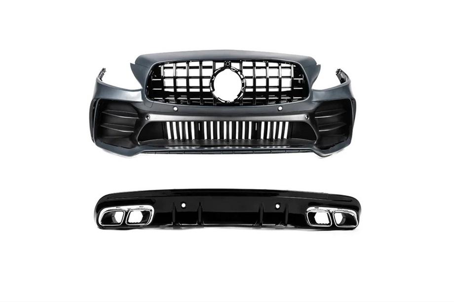 Mercedes C-klasse W205 2014–2021 Karrosserikitsæt med bagdiffuser (design Black Mamba C63GT) Foto 3