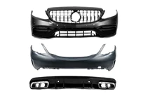 Mercedes C-klasse W205 2014–2021 Karrosserisæt med komplet bagkofanger (AMG C63-designs 2018-2021) foto 1
