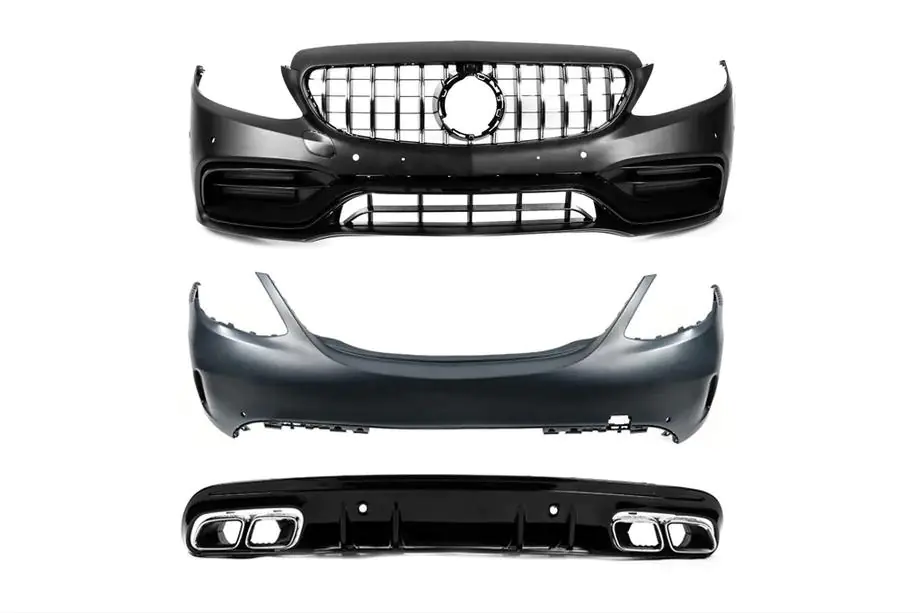 Mercedes C-klasse W205 2014–2021 Karrosserisæt med komplet bagkofanger (AMG C63-designs 2018-2021) Image