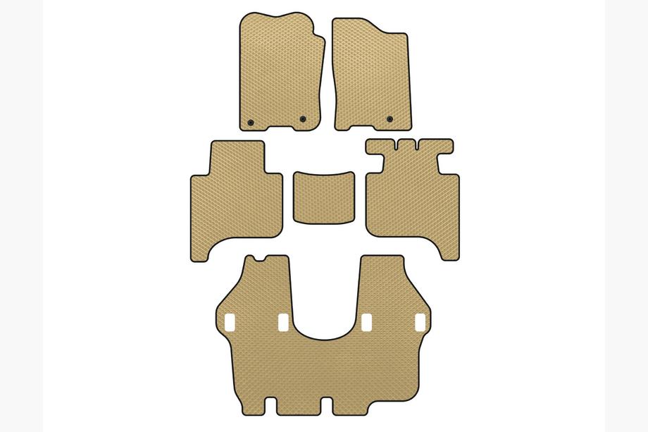 Infiniti QX56 2004–2010 EVA gulvmåtter (3 rækker, 2004-2008, Beige) Image