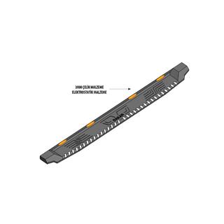 Sidetrin Dakar V1 med LED (2 stk., metal) foto 3