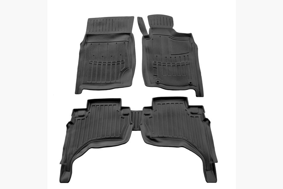 Mitsubishi L200 2006–2015 Stingray 3D gummimåtter (højrestyret, 5 stk) Image