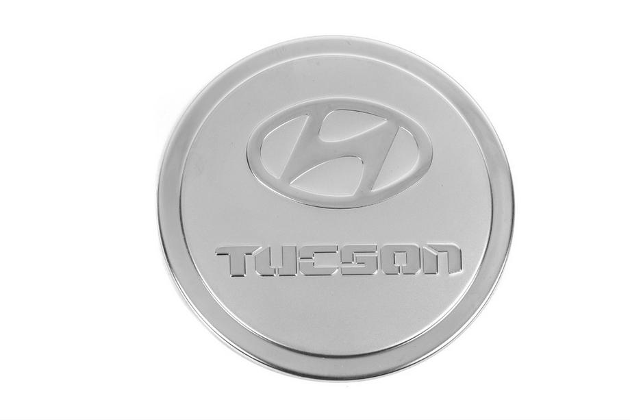 Hyundai Tucson JM 2004– Tankklap cover i rustfrit stål Image
