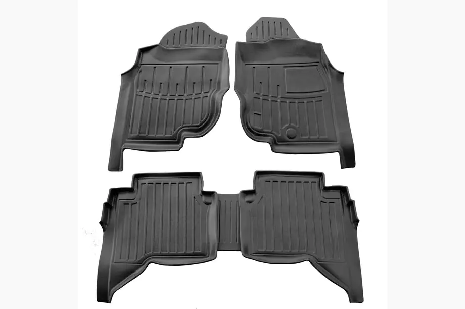 Toyota Hilux 2006–2015 Stingray 3D gummimåtter til kabine (højrestyret, Crew Cab, 5 stk.) Image