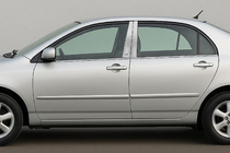 Toyota Corolla 2002–2007 Krom stolpelister (4 stk., rustfrit stål) foto 1