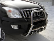 Toyota Land Cruiser Prado 120 2002–2009 Højt kængurugitter (rustfrit stål) foto 1