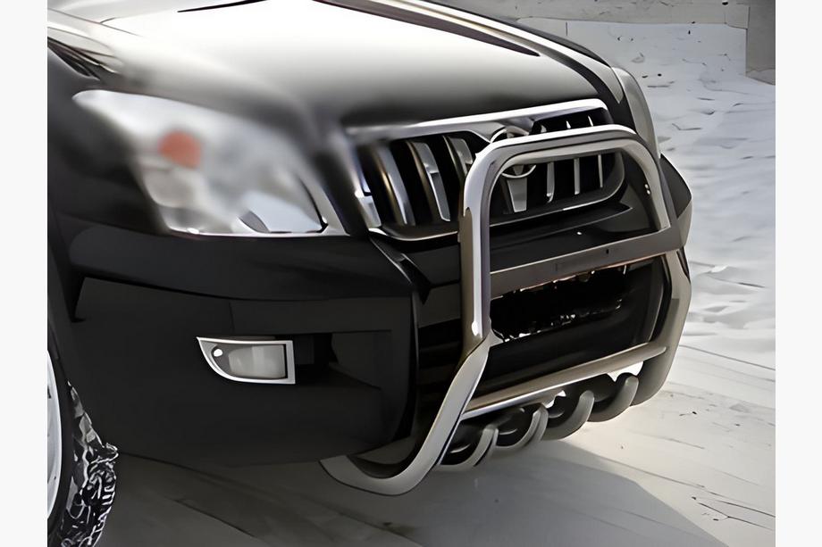 Toyota Land Cruiser Prado 120 2002–2009 Højt kængurugitter (rustfrit stål) Image