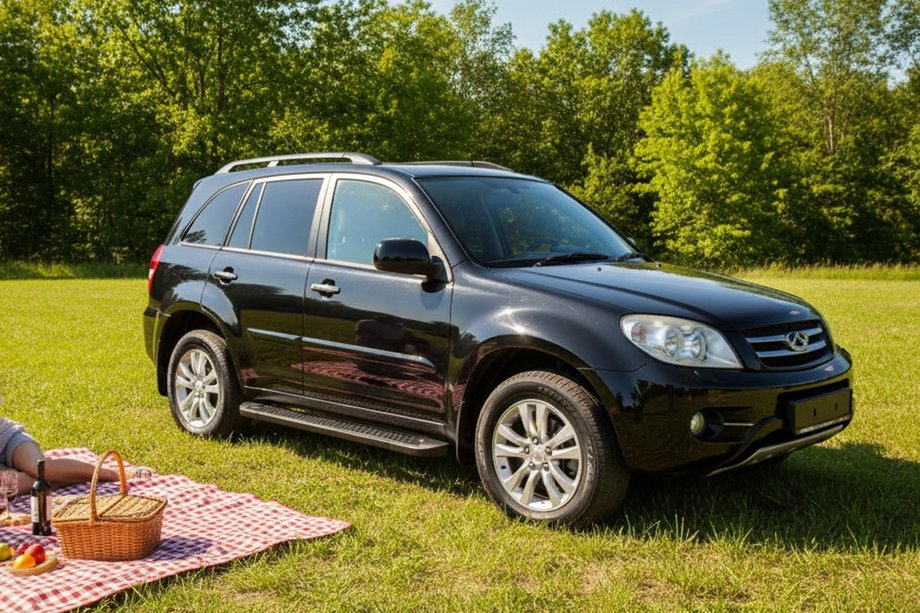 Chery Tiggo 1 2005–2016 Sidetrin Allmond Black (2 stk., aluminium) Image
