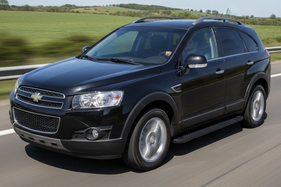 Chevrolet Captiva 2006–2019 Allmond Black sidetrin (2 stk., aluminium) Image
