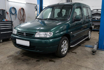 Citroen Berlingo 1996–2008 Maydos V1 sidetrin (2 stk., aluminium ↗ rustfrit stål) foto 1