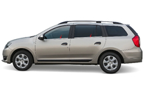 Renault Logan MCV 2013–2022 Vindueslister (4 stk., rustfrit stål) Carmos - Tyrkisk stål foto 1