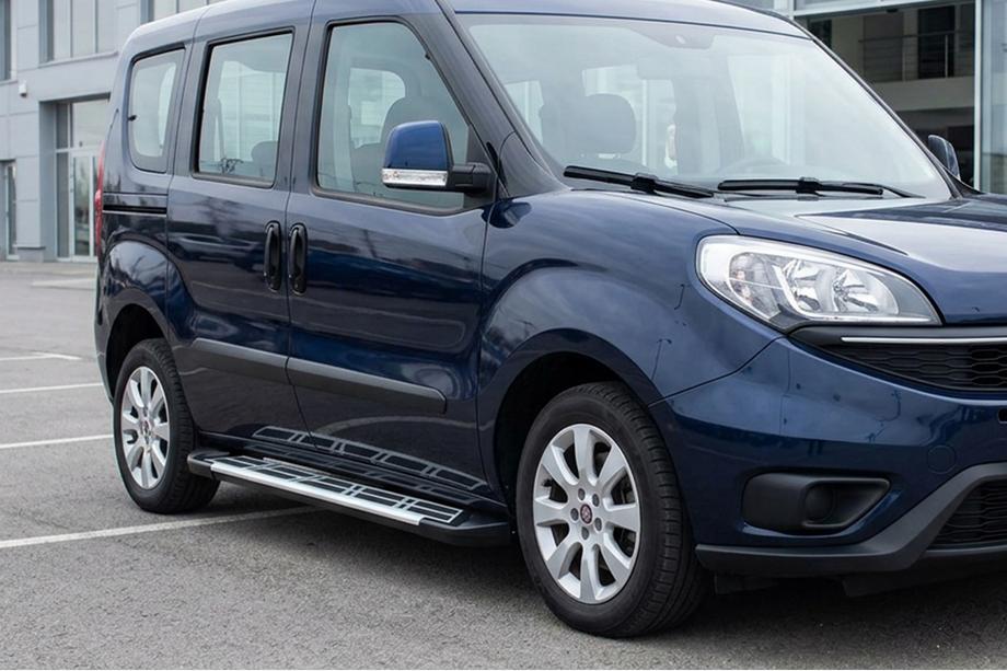 Fiat Doblo II 2010–2022 Sunrise sidetrin (2 stk., aluminium) Image