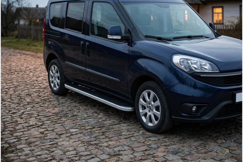 Fiat Doblo II 2010–2022 Sidetrin Tayga Grey (2 stk., aluminium) Image