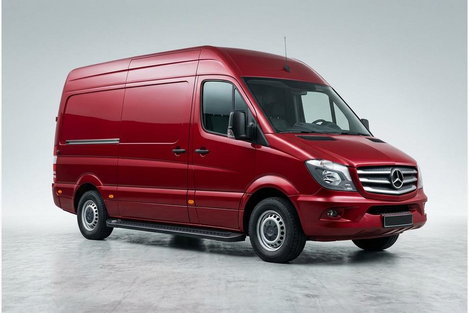 Mercedes Sprinter W906 2006–2018 Allmond Black sidetrin (2 stk., aluminium) Mellem akselafstand Image